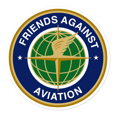 Friends Against Aviation Sticker - RadarContact