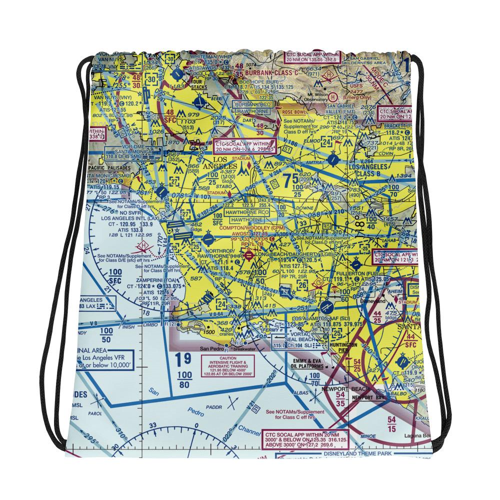 Los Angeles Sectional Drawstring Bag - RadarContact