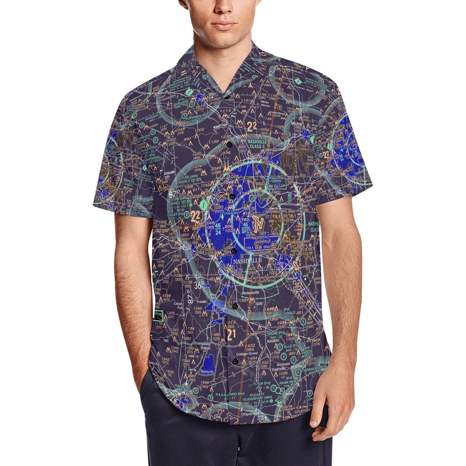 Make Your Own Men's Airspace Button Up Short Sleeve Shirt