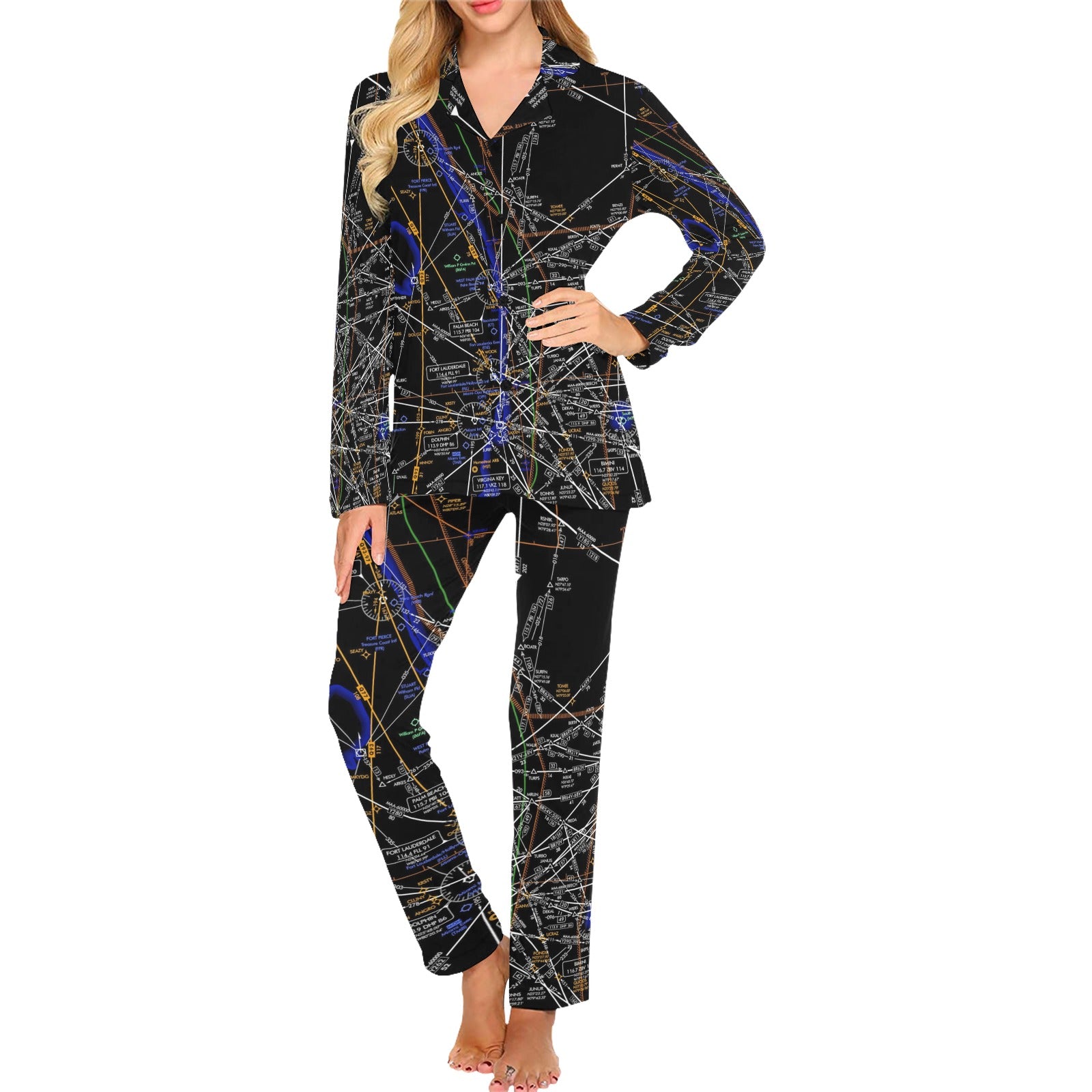 Make Your Own Sectional Women's Long Pajama Set - RadarContact