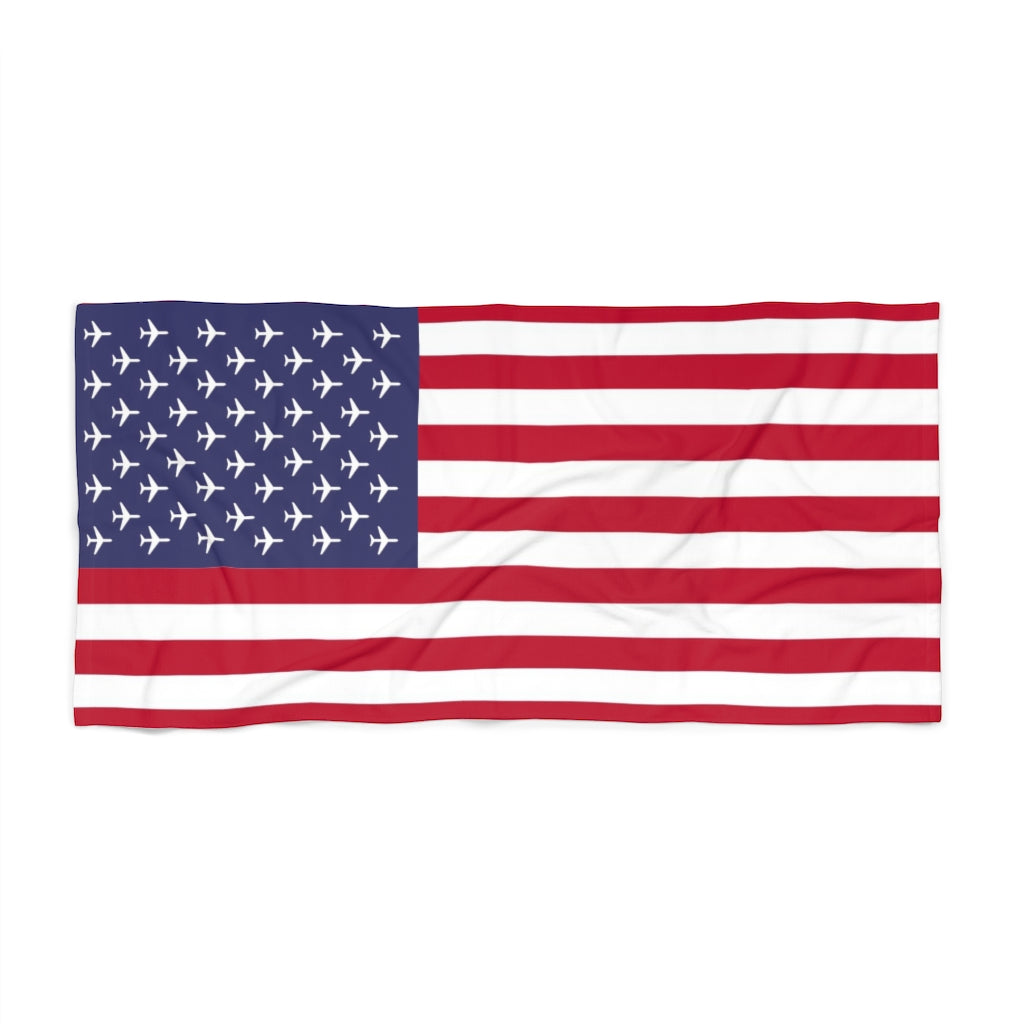 American Aviation Pride Beach Towel - RadarContact
