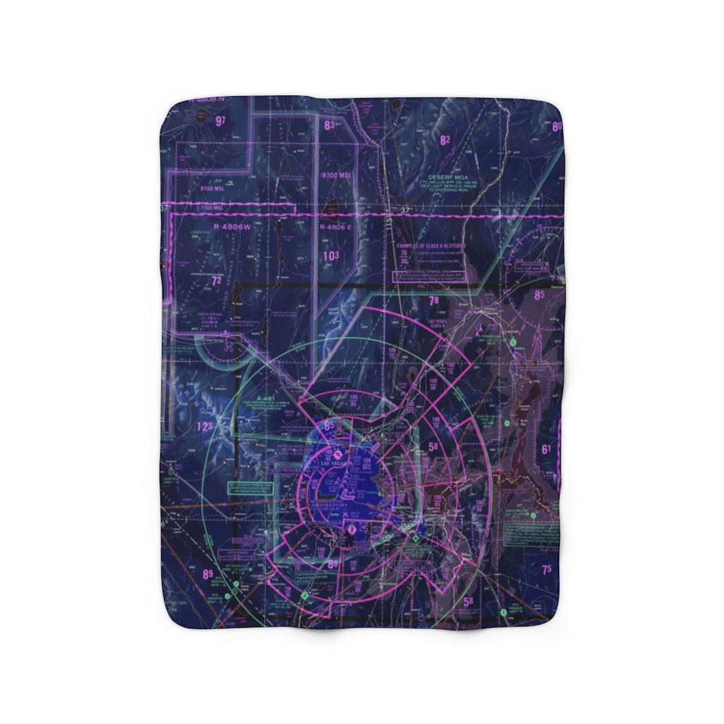 Las Vegas Sherpa Fleece Blanket LAS - RadarContact