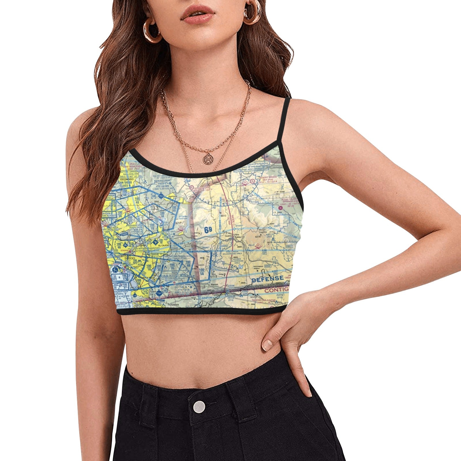 Make Your Own Airspace Women's Spaghetti Strap Crop Top