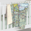 Chicago Airspace Sectional Sherpa Fleece Blanket ORD - RadarContact