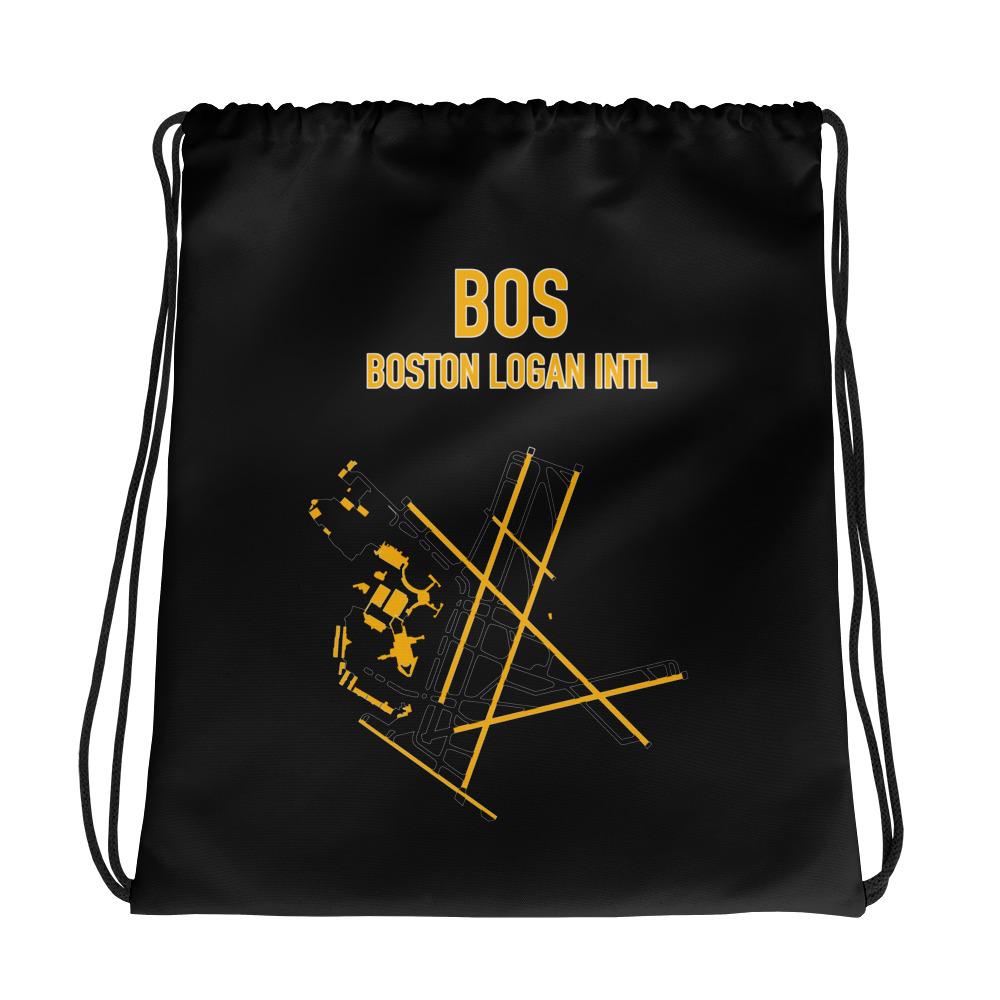 Boston Airport Code Drawstring Bag (Bruins Colors) - RadarContact