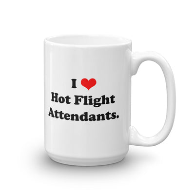 I Heart Hot Flight Attendants Mug - RadarContact