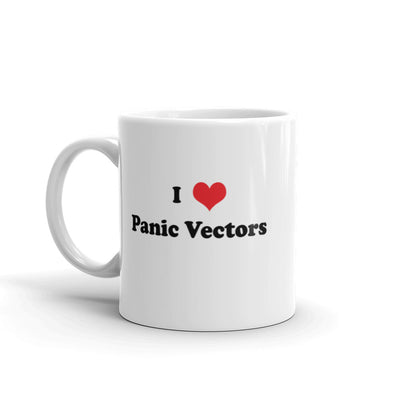 I Heart Panic Vectors Mug - RadarContact