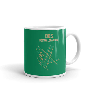 Boston Airport Code Mug (Celtics Colors) - RadarContact