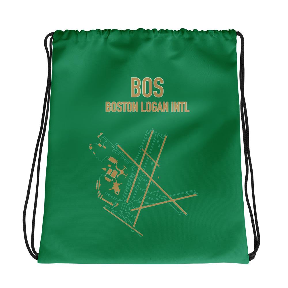 Boston Airport Code Drawstring Bag (Celtics Colors) - RadarContact
