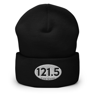 121.5 You're On Guard Embroidered Cuffed Beanie - RadarContact