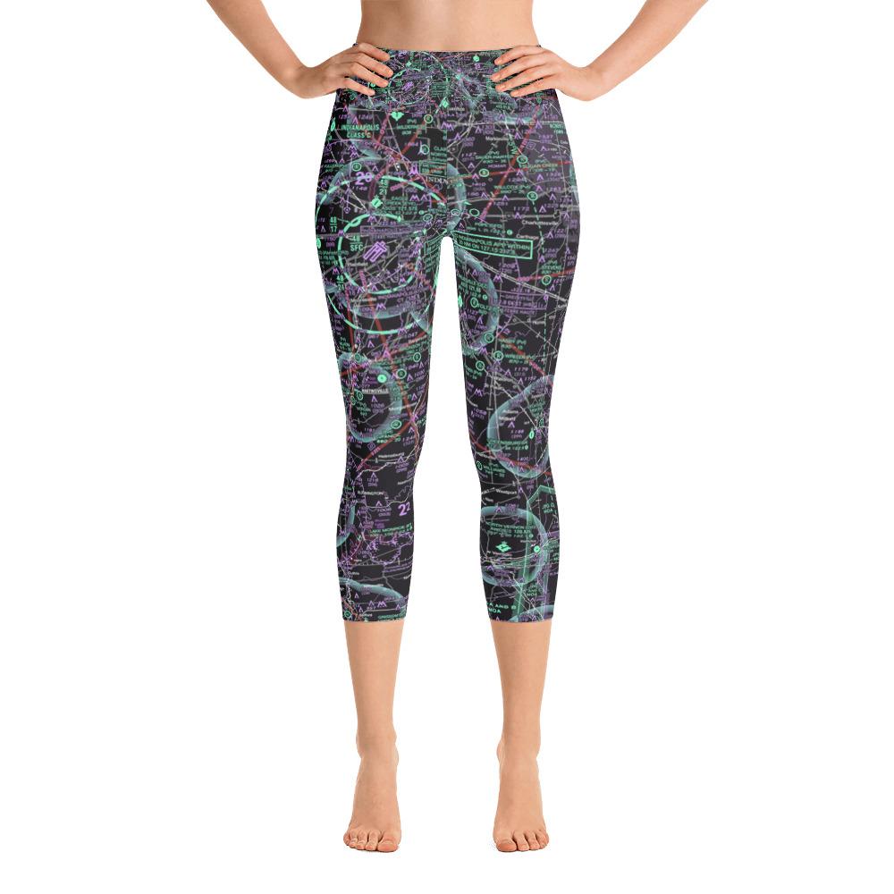 Indianapolis Sectional Yoga Capri Leggings (Inverted) - RadarContact