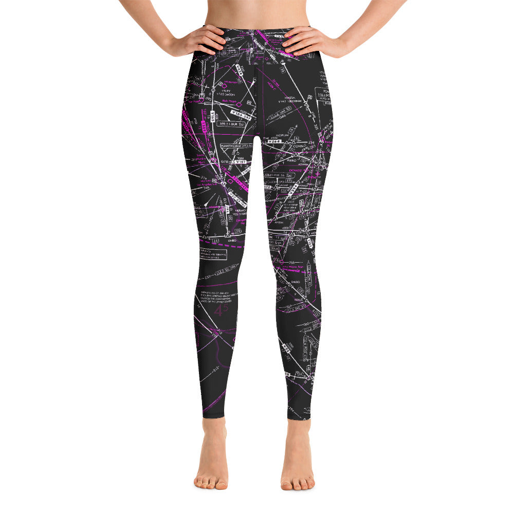Los Angeles Low Altitude Yoga Leggings (Inverted) - RadarContact