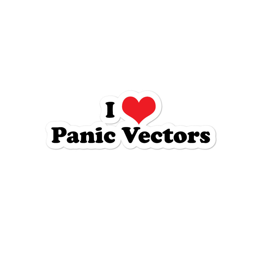 I Heart Panic Vectors Sticker - RadarContact