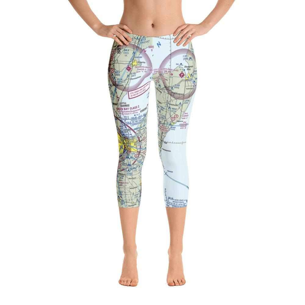 Green Bay Sectional Capri Leggings - RadarContact