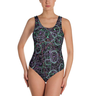 Indianapolis Sectional One-Piece Swimsuit (Inverted) - RadarContact