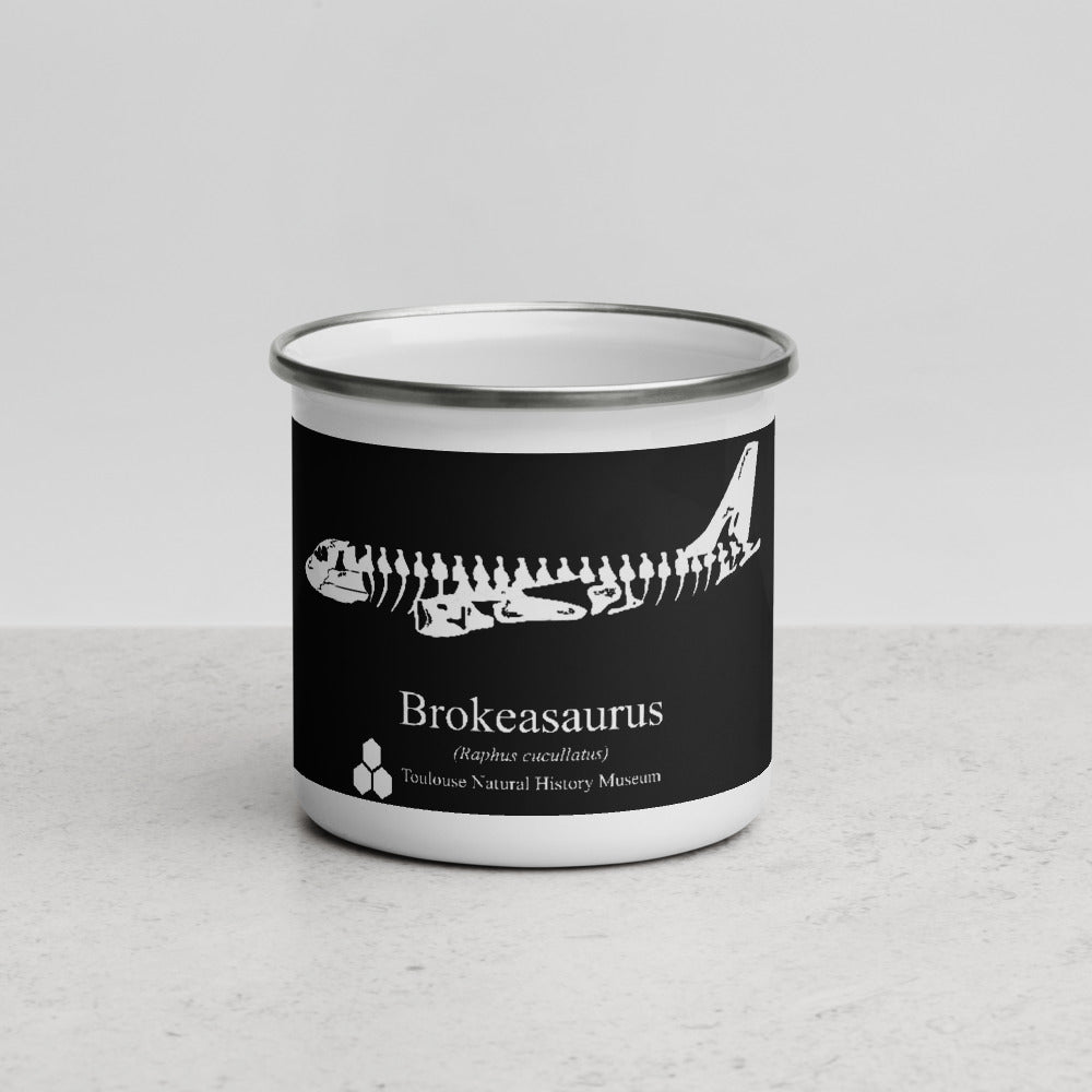 Broke-a-Saurus Rex Enamel Mug - RadarContact