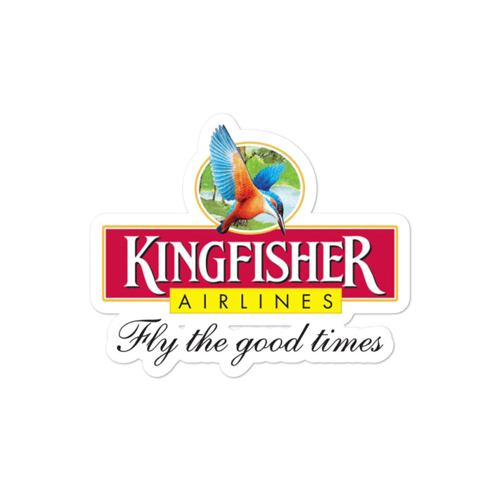 Retro Kingfisher Airlines Sticker - RadarContact