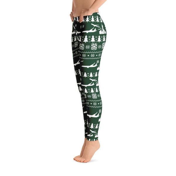 Ugly Aviation Christmas Leggings (Green) - RadarContact