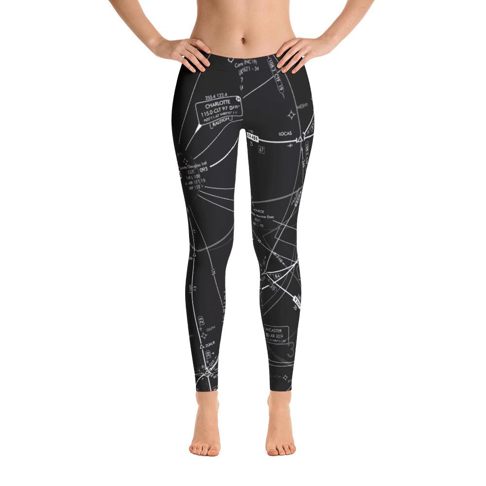 Charlotte Low Altitude Leggings (Inverted Black & White) - RadarContact