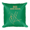 Boston Airport Code Pillow (Celtics Colors) - RadarContact