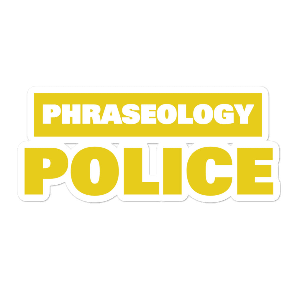 Phraseology Police Sticker - RadarContact