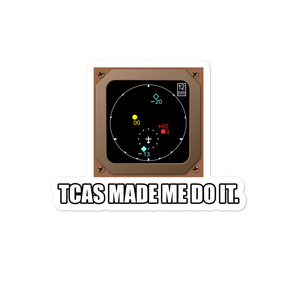 TCAS made me do it Sticker - RadarContact