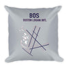 Boston Airport Code Pillow (Redsox and Patriot Colors) - RadarContact