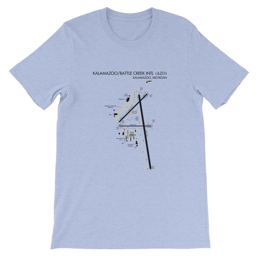 Kalamazoo Airport Diagram Unisex T-Shirt - RadarContact