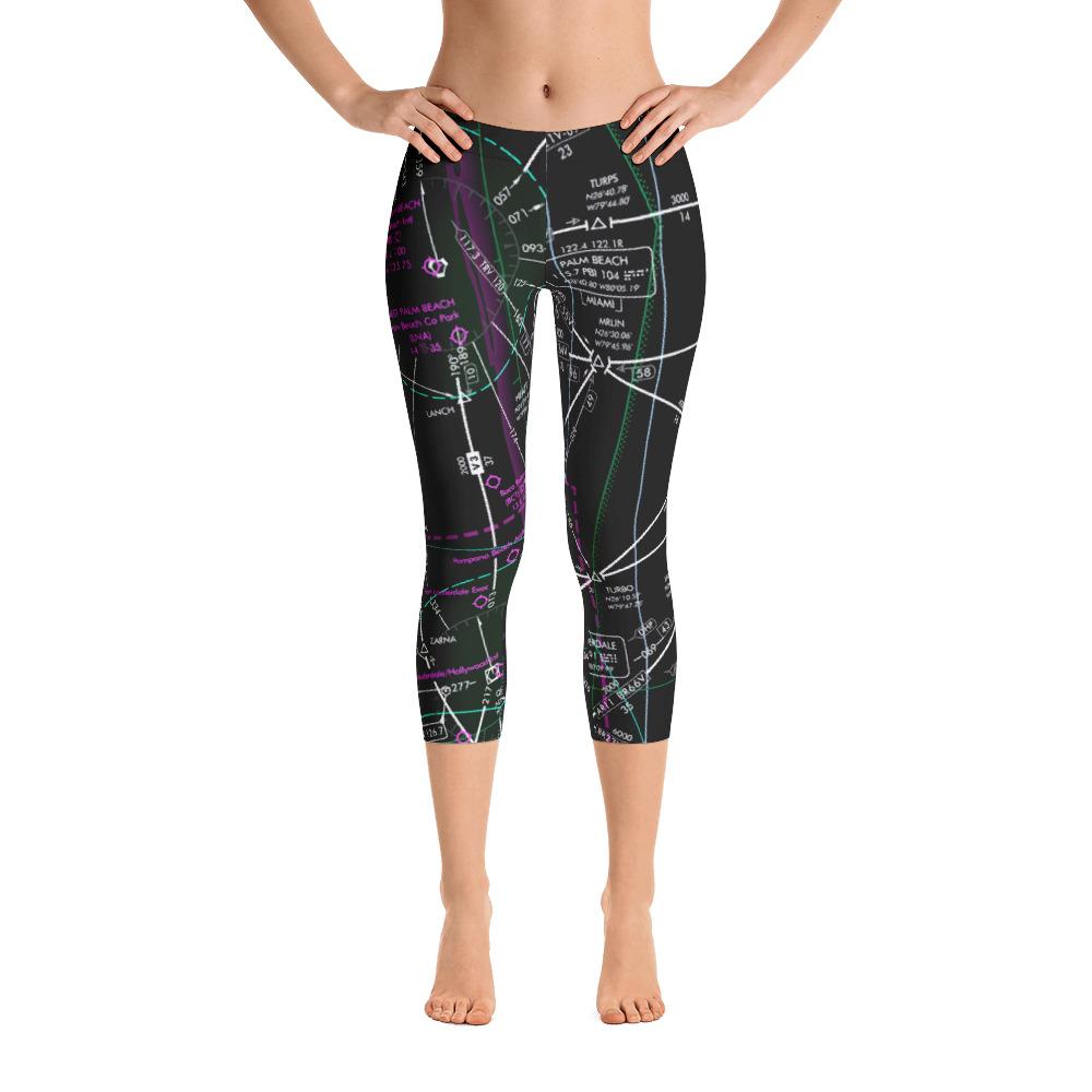 Palm Beach Low Altitude Capri Leggings (Inverted) - RadarContact