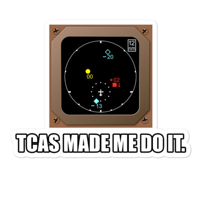 TCAS made me do it Sticker - RadarContact