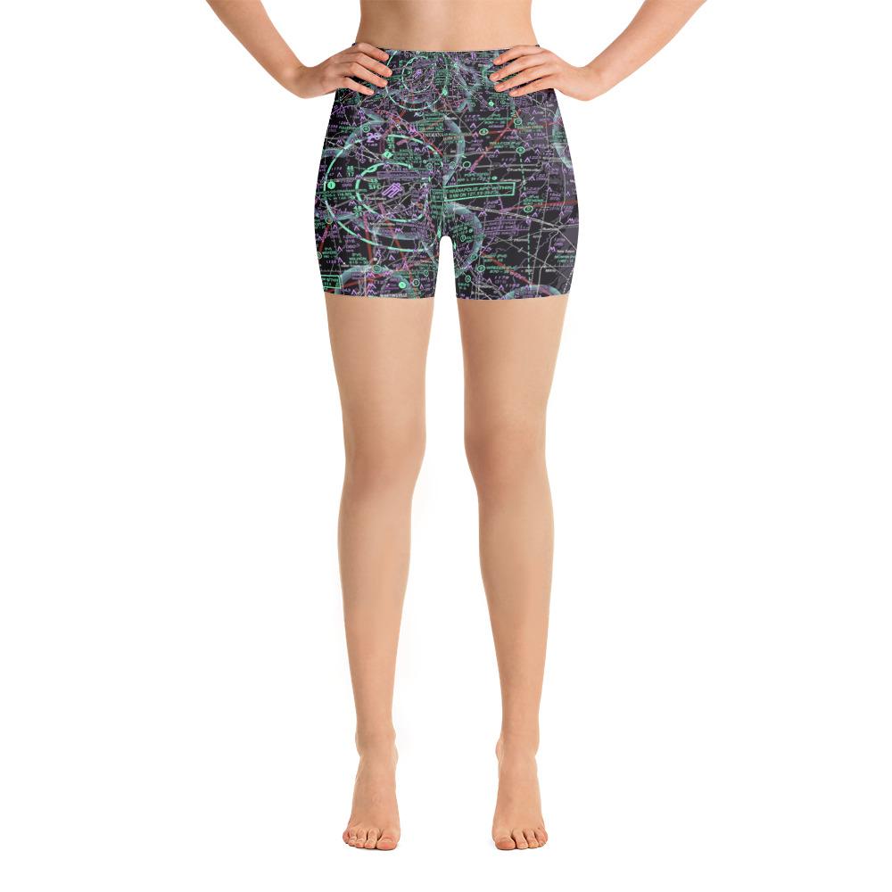 Indianapolis Sectional Yoga Shorts (Inverted) - RadarContact