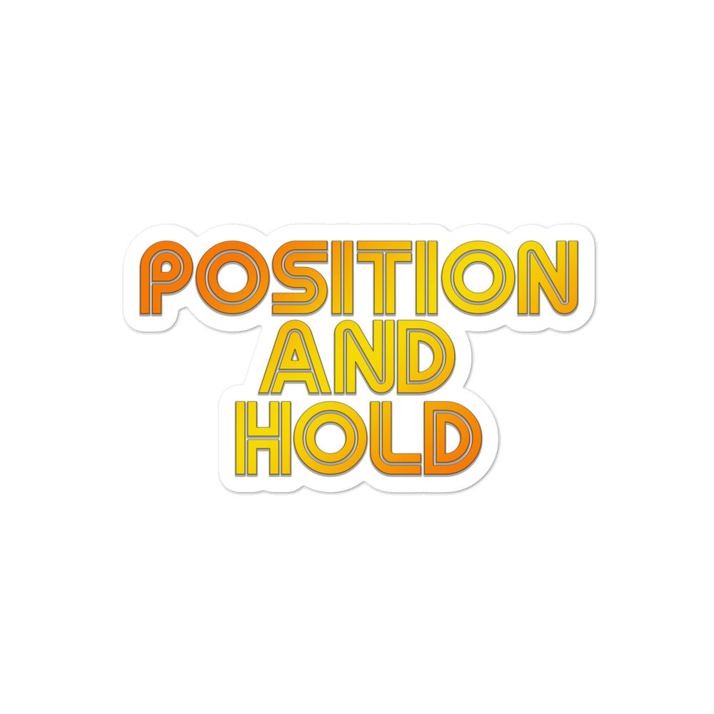 Position and Hold Retro Sticker - RadarContact