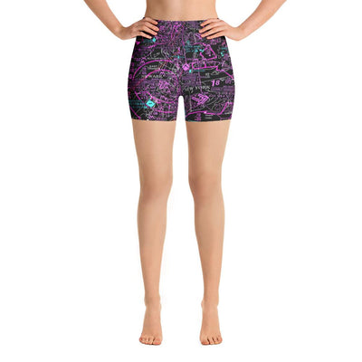 New York Sectional Yoga Shorts (Inverted) - RadarContact