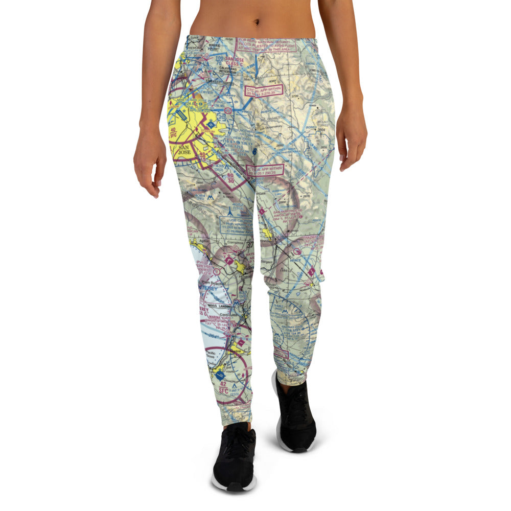 San Jose Sectional Airspace Women's Joggers SJC - RadarContact