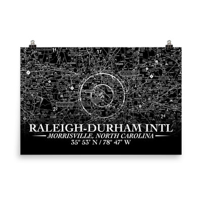 Raleigh-Durham Sectional Poster (Inverted) - RadarContact