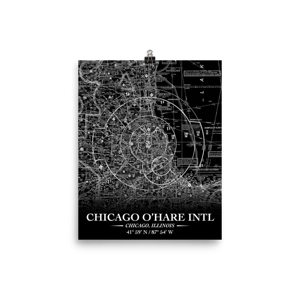 Chicago Sectional Poster (Inverted) - RadarContact