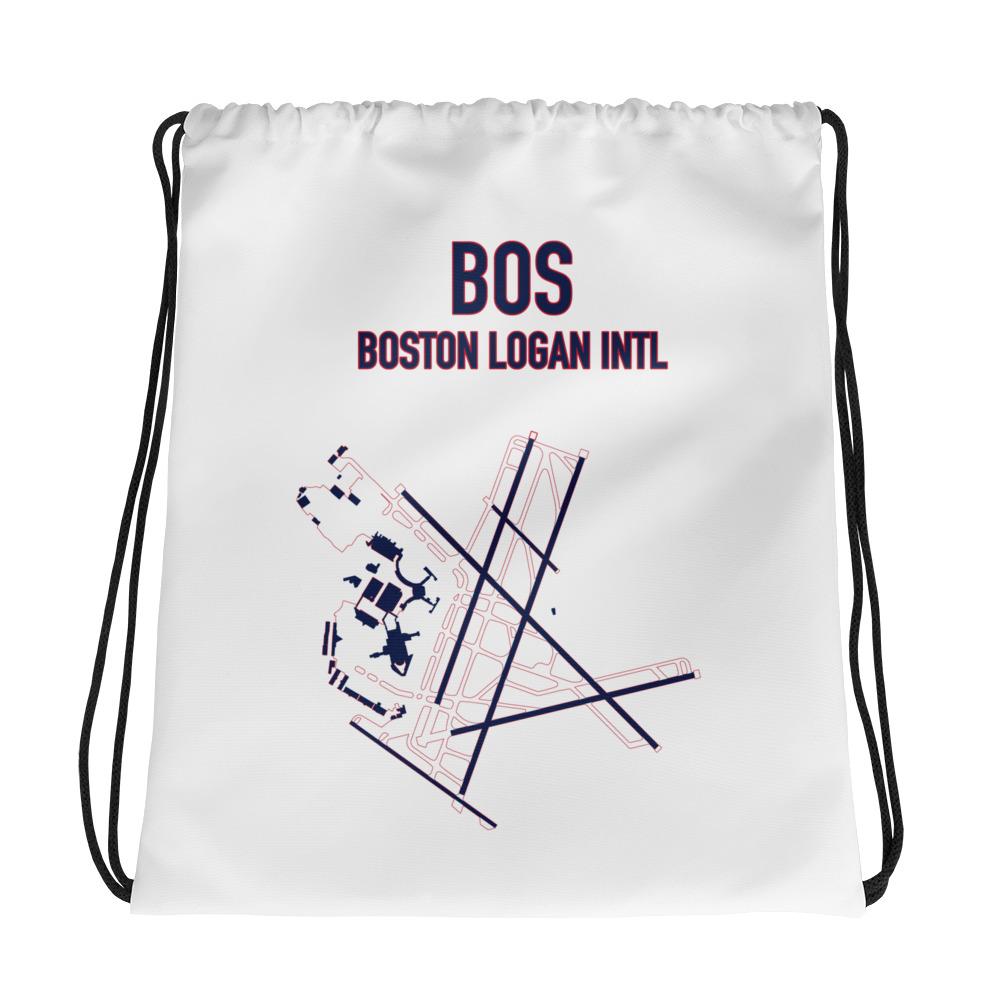 Boston Airport Code Drawstring Bag (Red sox Colors) - RadarContact