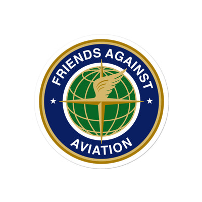 Friends Against Aviation Sticker - RadarContact