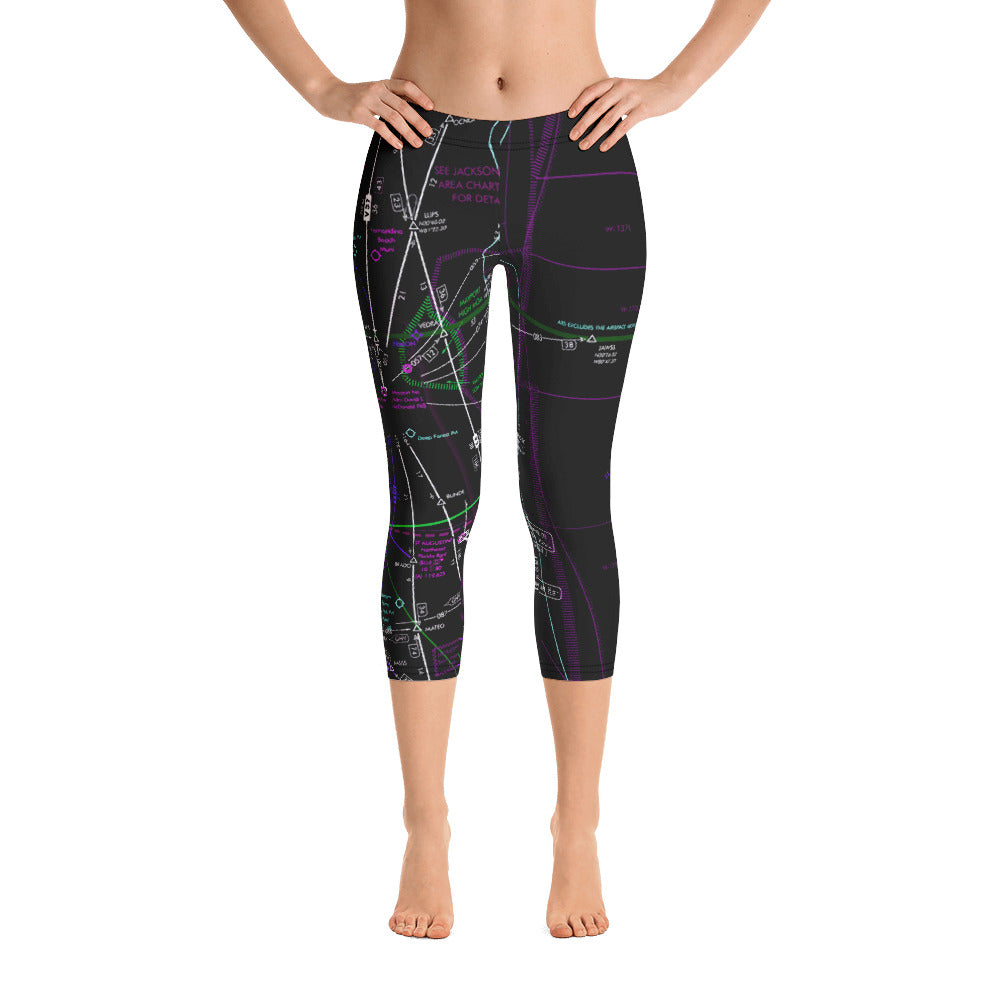 Jacksonville Low Altitude Capri Leggings (Inverted) - RadarContact