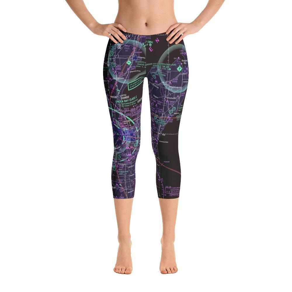 Green Bay Sectional Capri Leggings (Inverted) - RadarContact