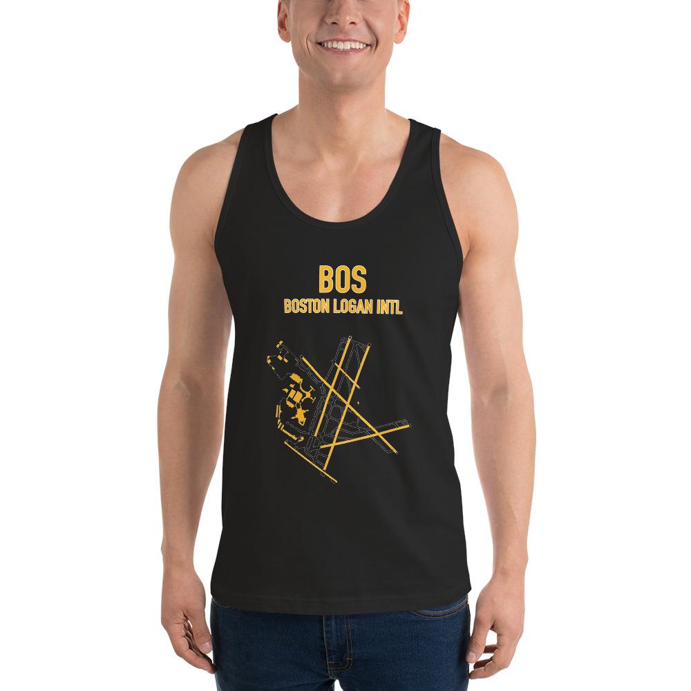 Boston Airport Code Tank Top (Bruins Colors) - RadarContact
