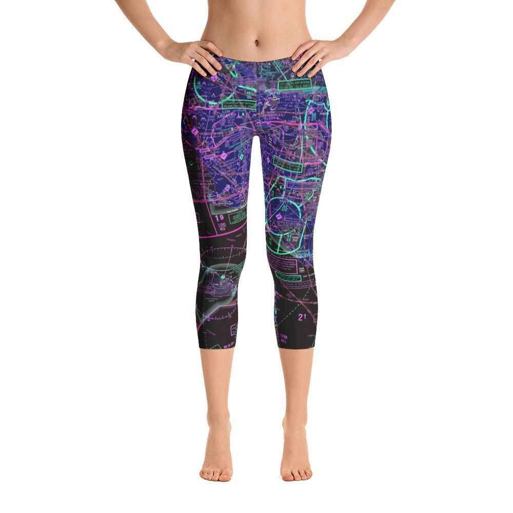 Los Angeles Low Altitude Capri Leggings (Inverted) - RadarContact