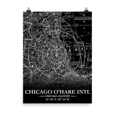 Chicago Sectional Poster (Inverted) - RadarContact
