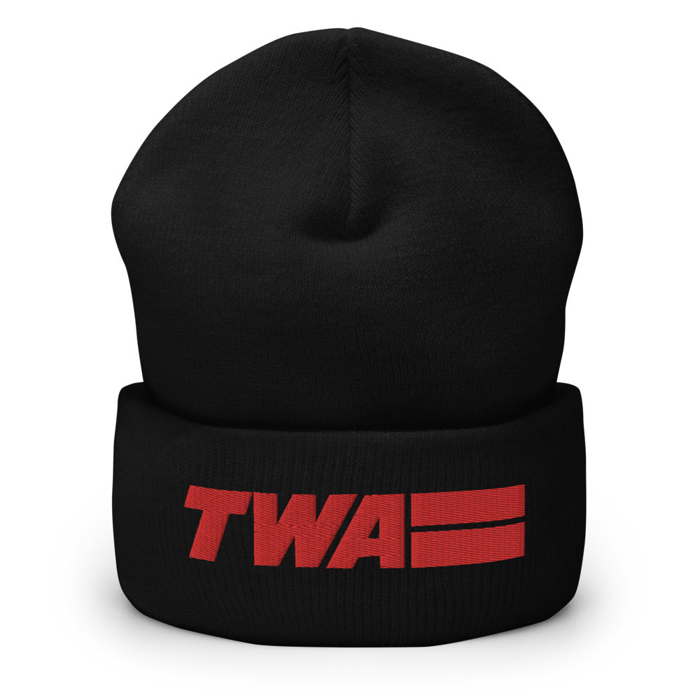 TWA Embroidered Cuffed Beanie - RadarContact
